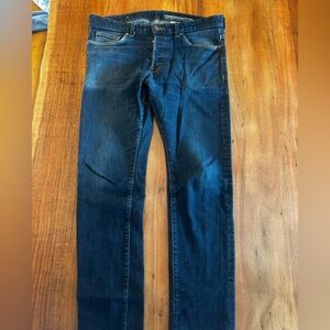 Mens H&M conscious&denim low wasit jeans dark blue